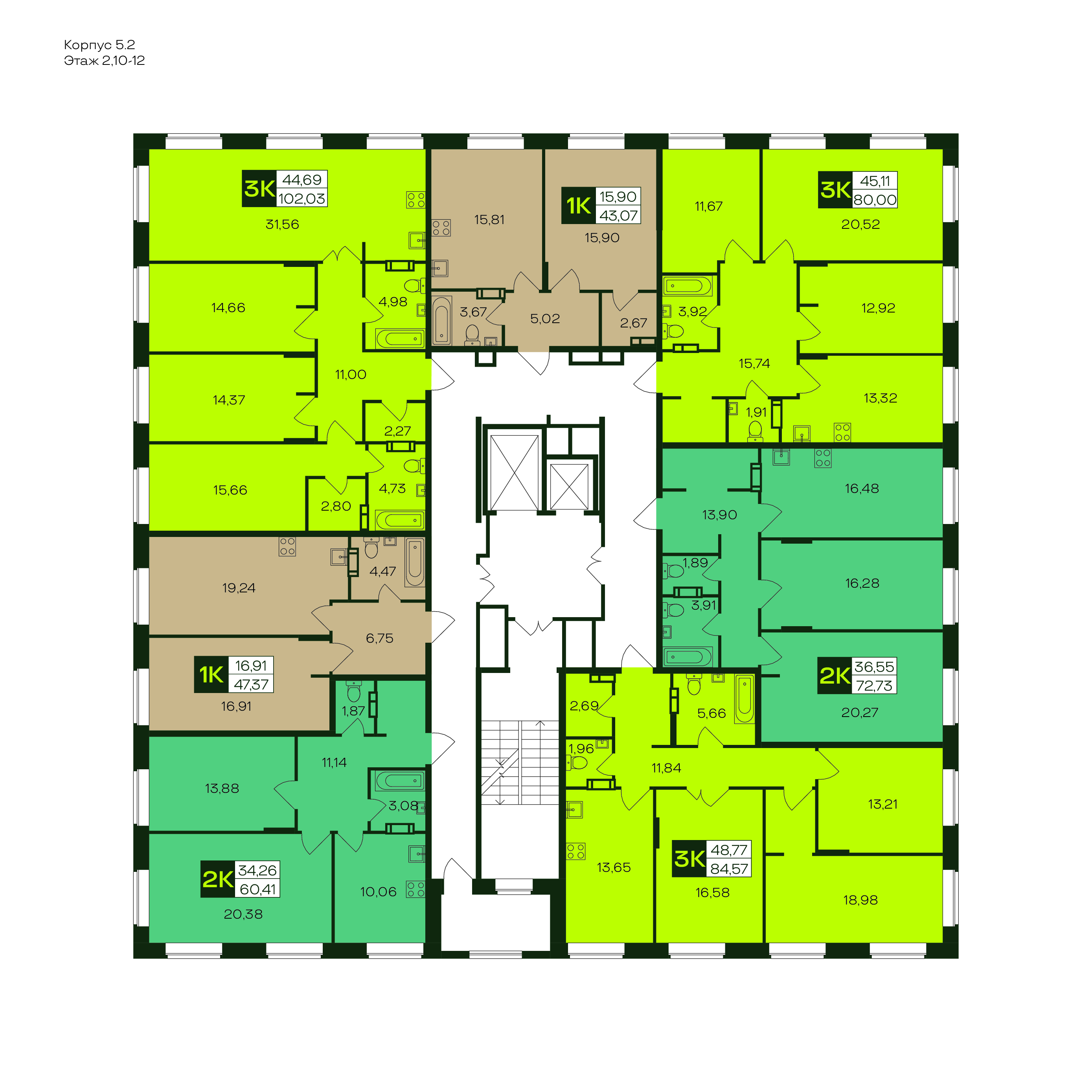 3-комнатная квартира, 80.5 кв.м, Ялав, изображение-8